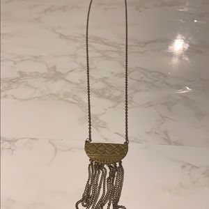 Metal tassel necklace